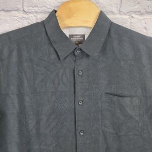 Quicksilver Men Hawaiian Waterman Comfort Collection Short Sleeve Shirt Sz Large